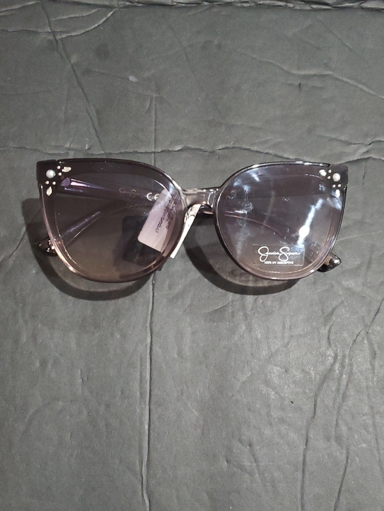 Jessica Simpson j6085 smoky Gray pearl crystal studded square cat eye sunglasses main image 7